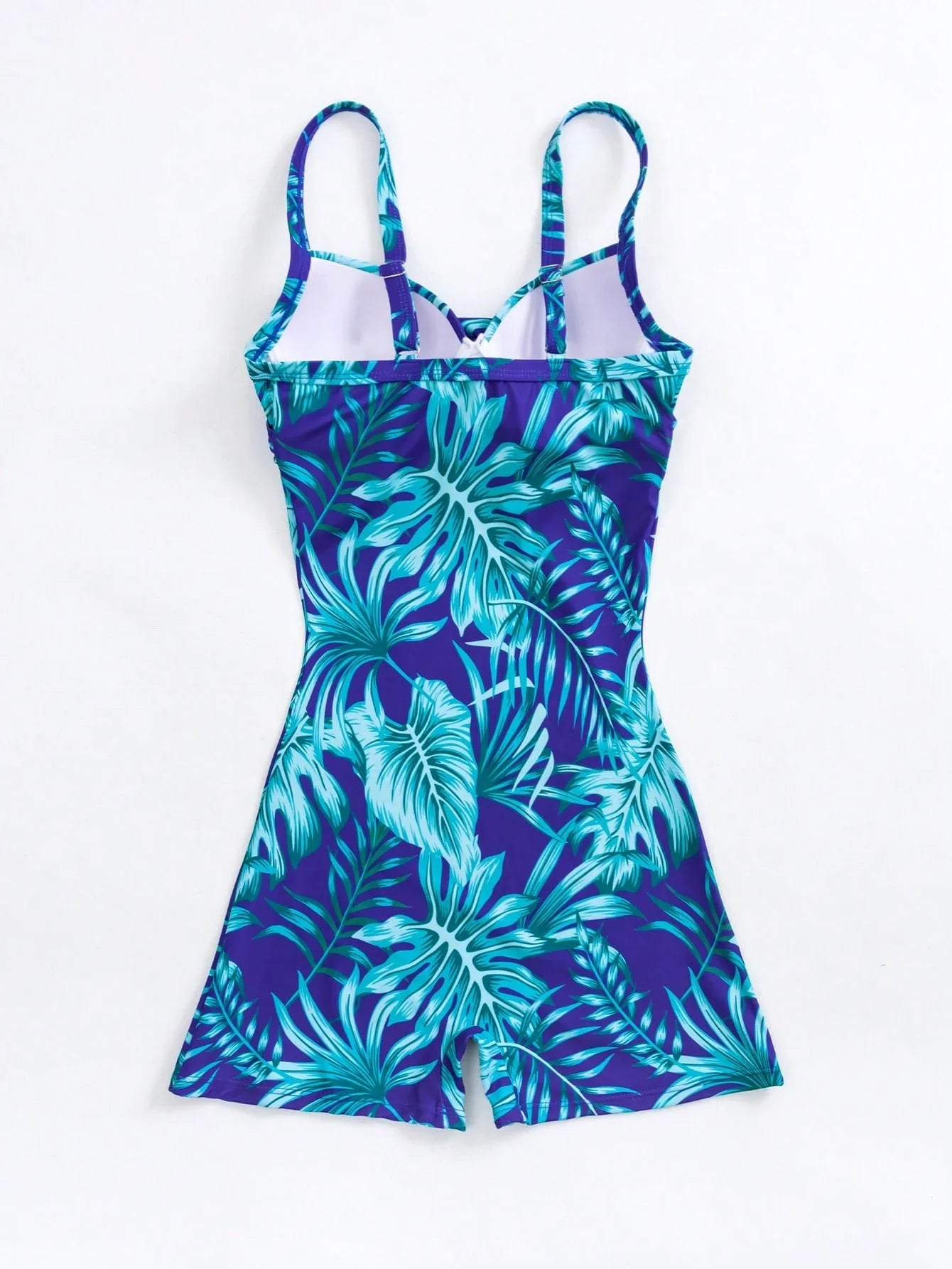 SHEIN Swim Estampa Tropical Maiô Push Up