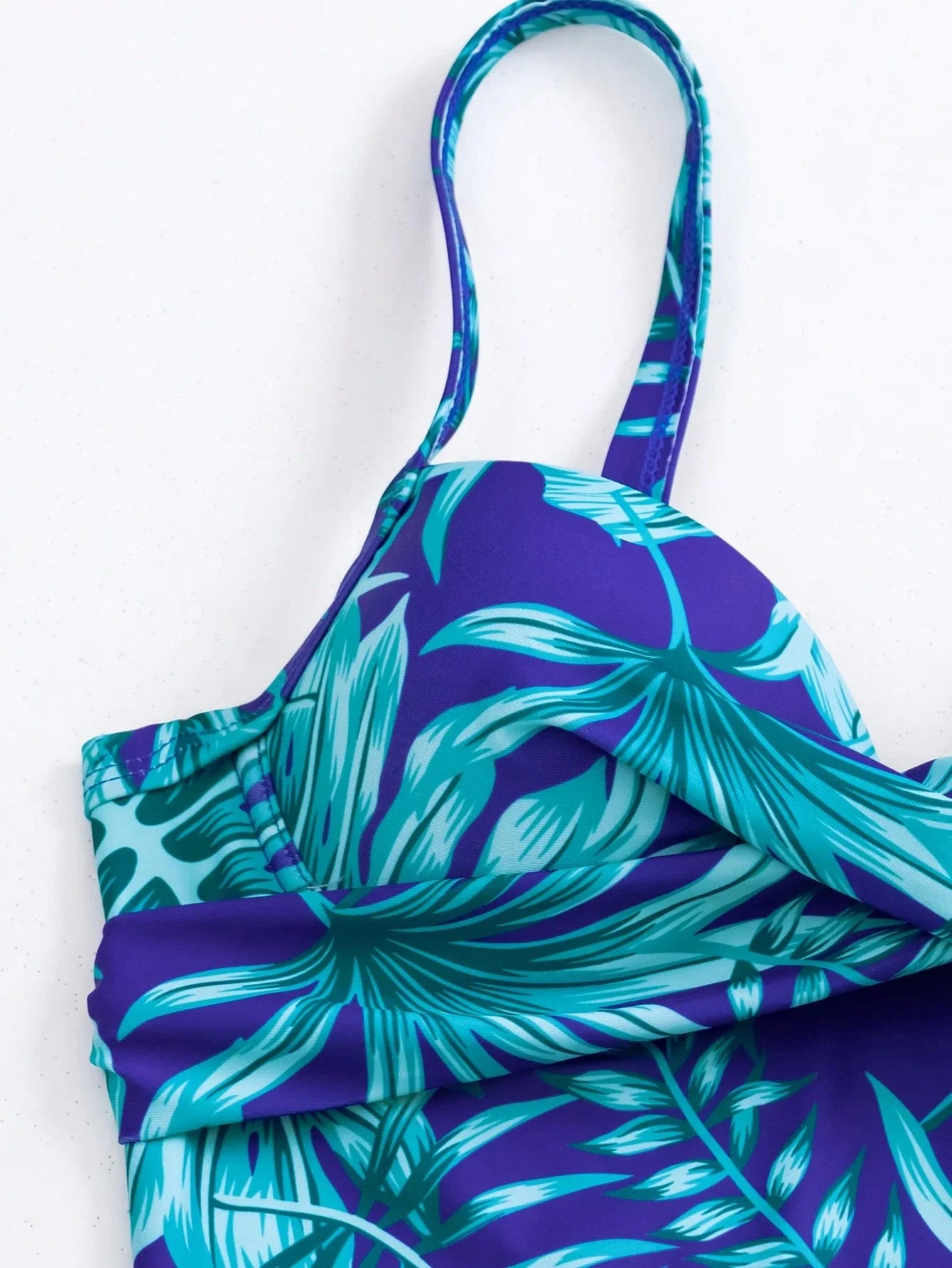 SHEIN Swim Estampa Tropical Maiô Push Up