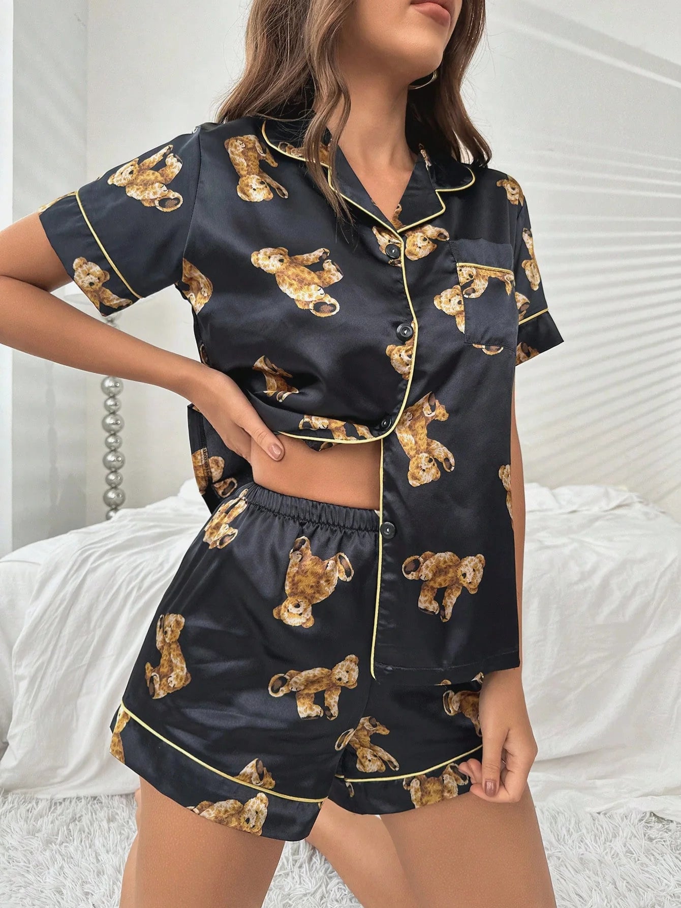 Pijama Curto Ursos Kênia
