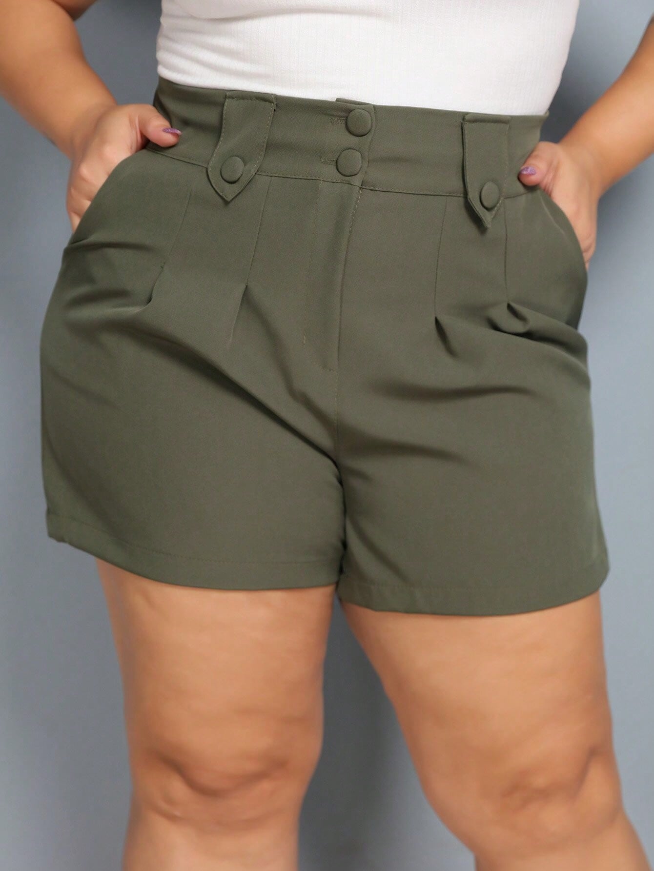 Short Alfaiataria Meia Coxa Plus Size Natali
