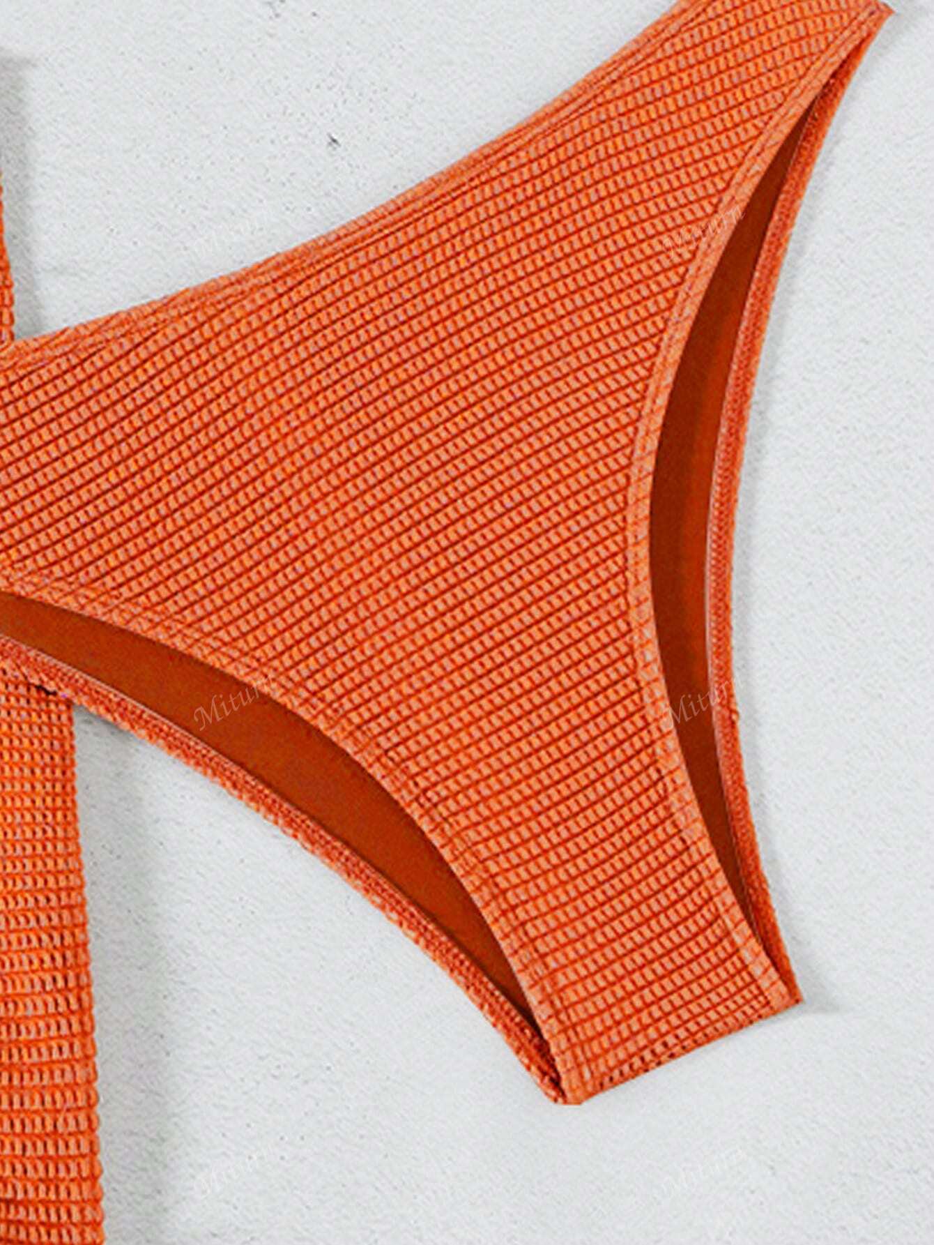 3 Peças Novo Conjunto de Maiô Bikini Fashion Sexy Cor Sólida em Marrom, Para Praia de Verão para Mulheres, Conjunto de Sutiã de Alça e Parte Inferior de Maiô Bikini
