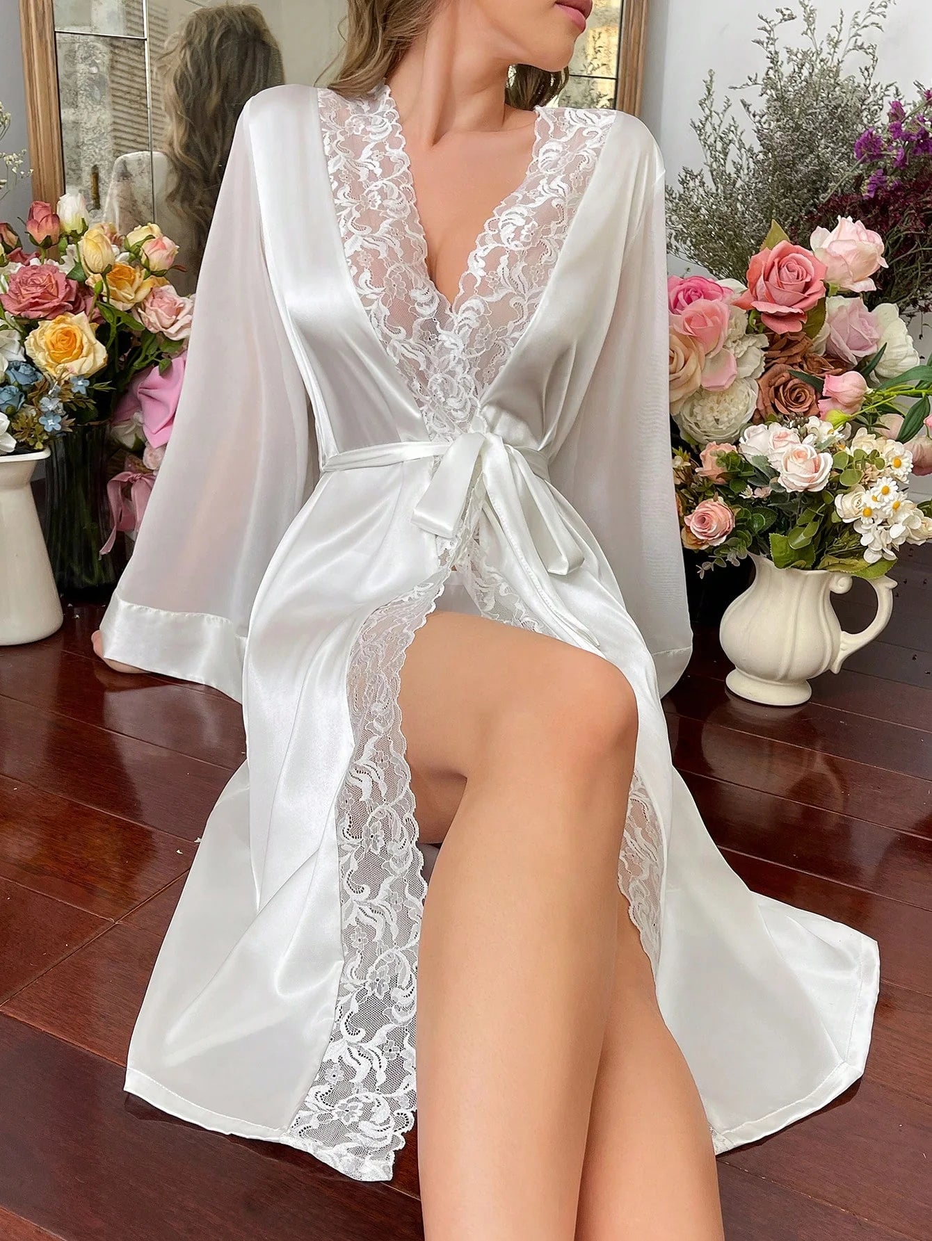Robe de Casamento Sensual e Romântica para Mulheres, Moda Minimalista para Uso Diário Casual