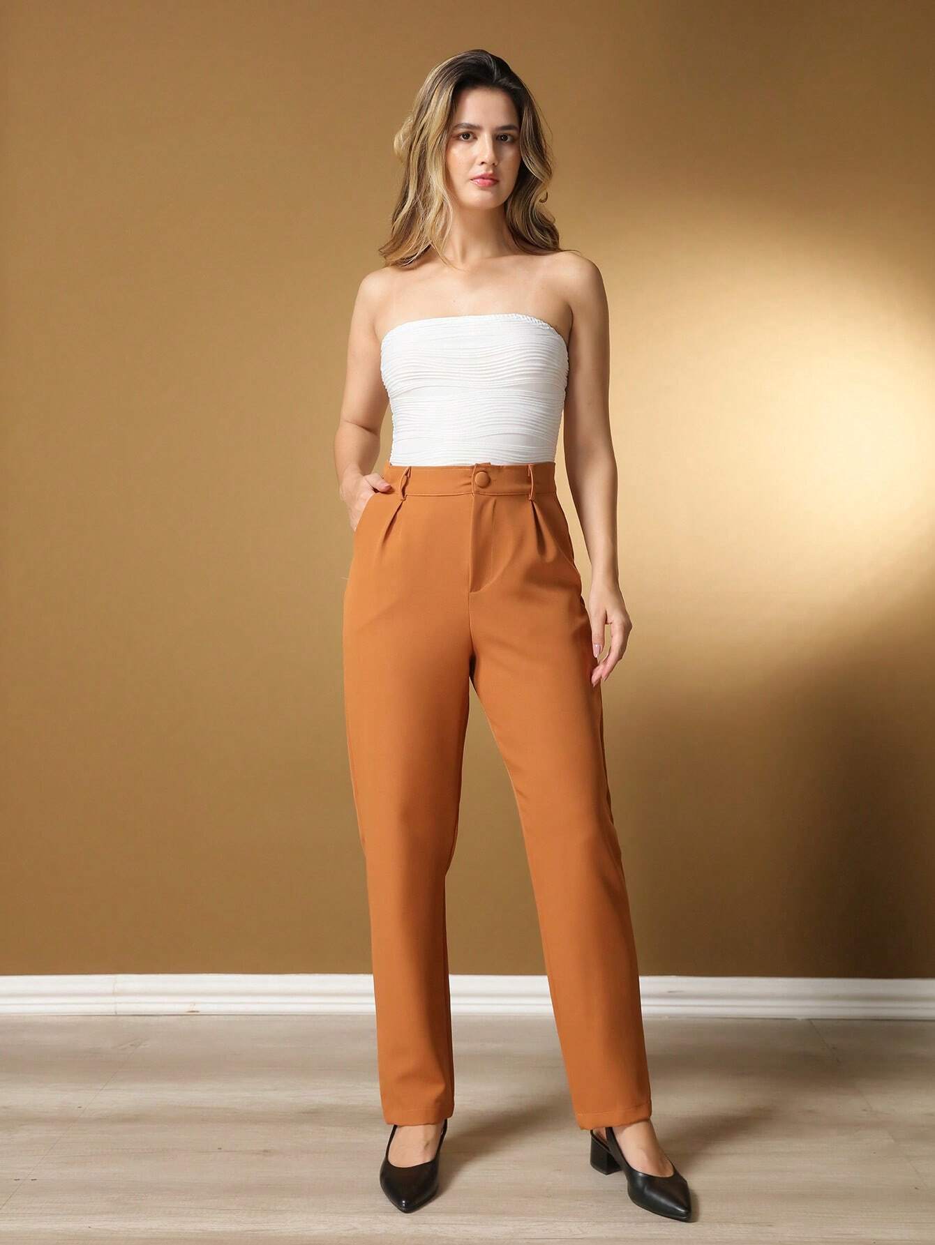 Calça Alfaiataria Com Prega Skinny Larissa