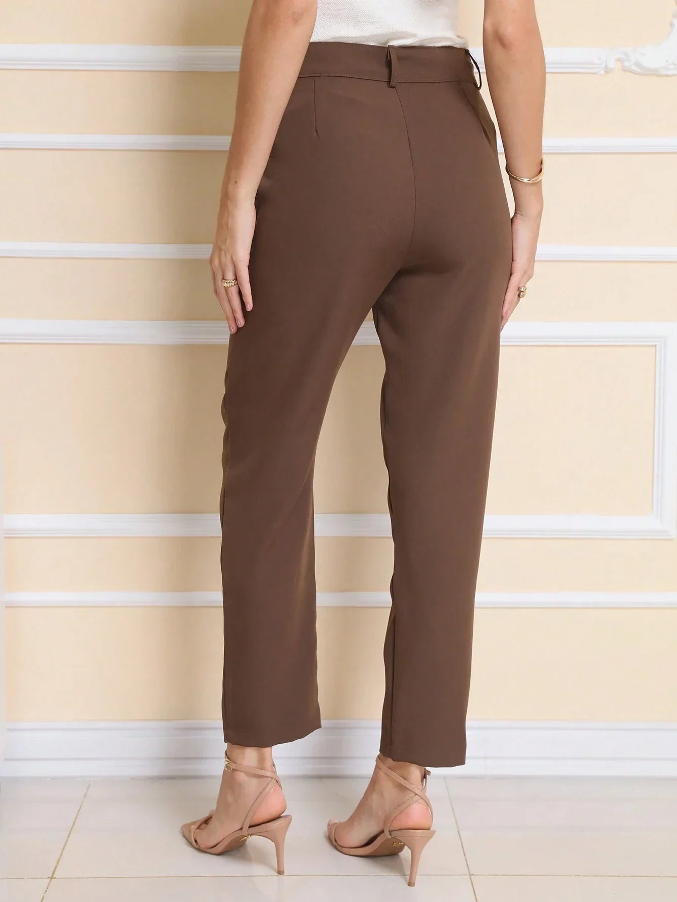 Calça Alfaiataria Com Prega Skinny Larissa