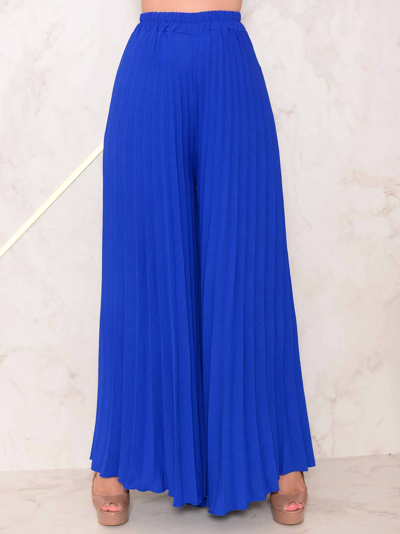 Conjunto Calça Pantalona Plissada E Cropped Top Maitê Conjuntos Femininos