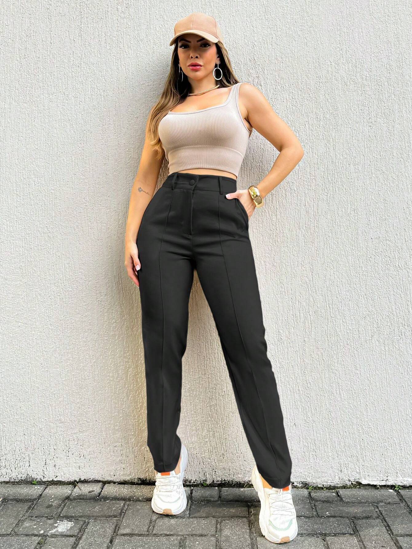Calça Alfaiataria Com Bolso Em Vinco Eduarda
