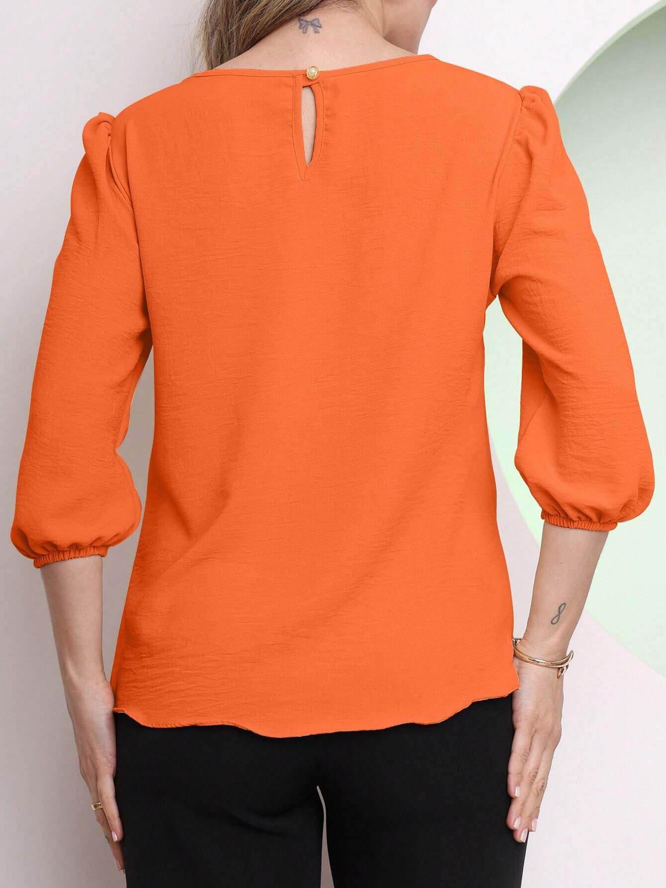 Blusa Alfaiataria Com Manga Regulável Patrícia