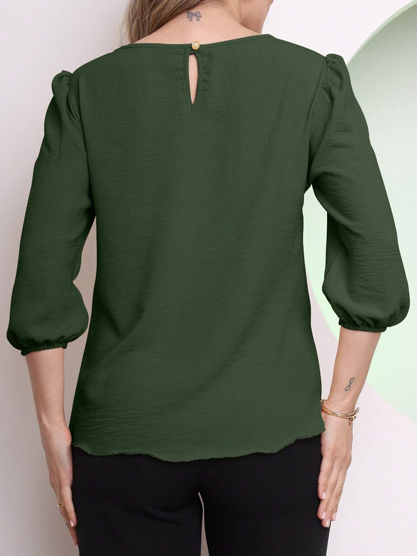 Blusa Alfaiataria Com Manga Regulável Patrícia
