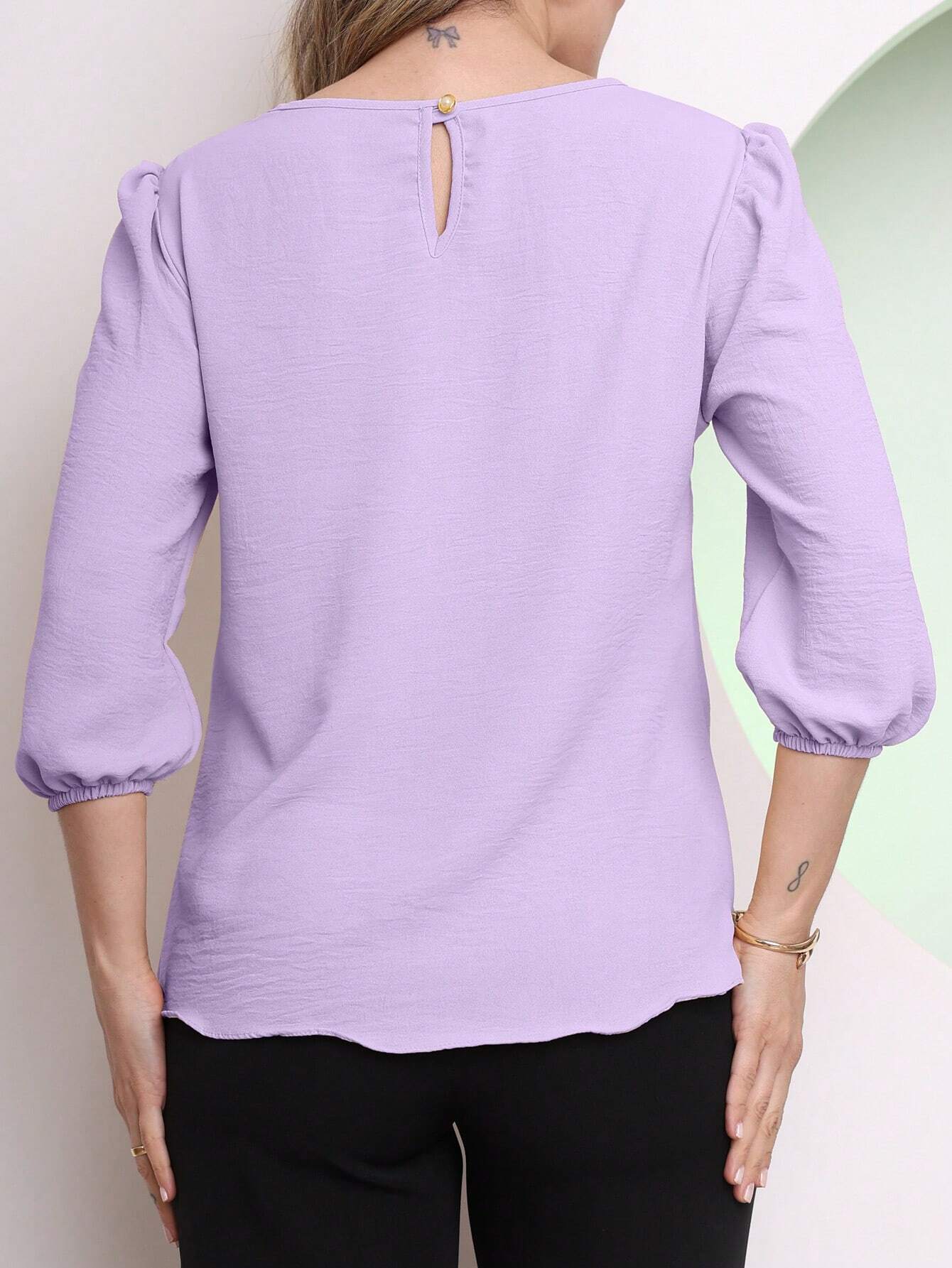 Blusa Alfaiataria Com Manga Regulável Patrícia
