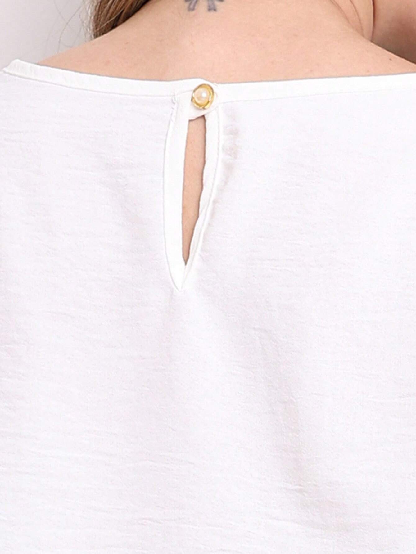 Blusa Alfaiataria Com Manga Regulável Patrícia