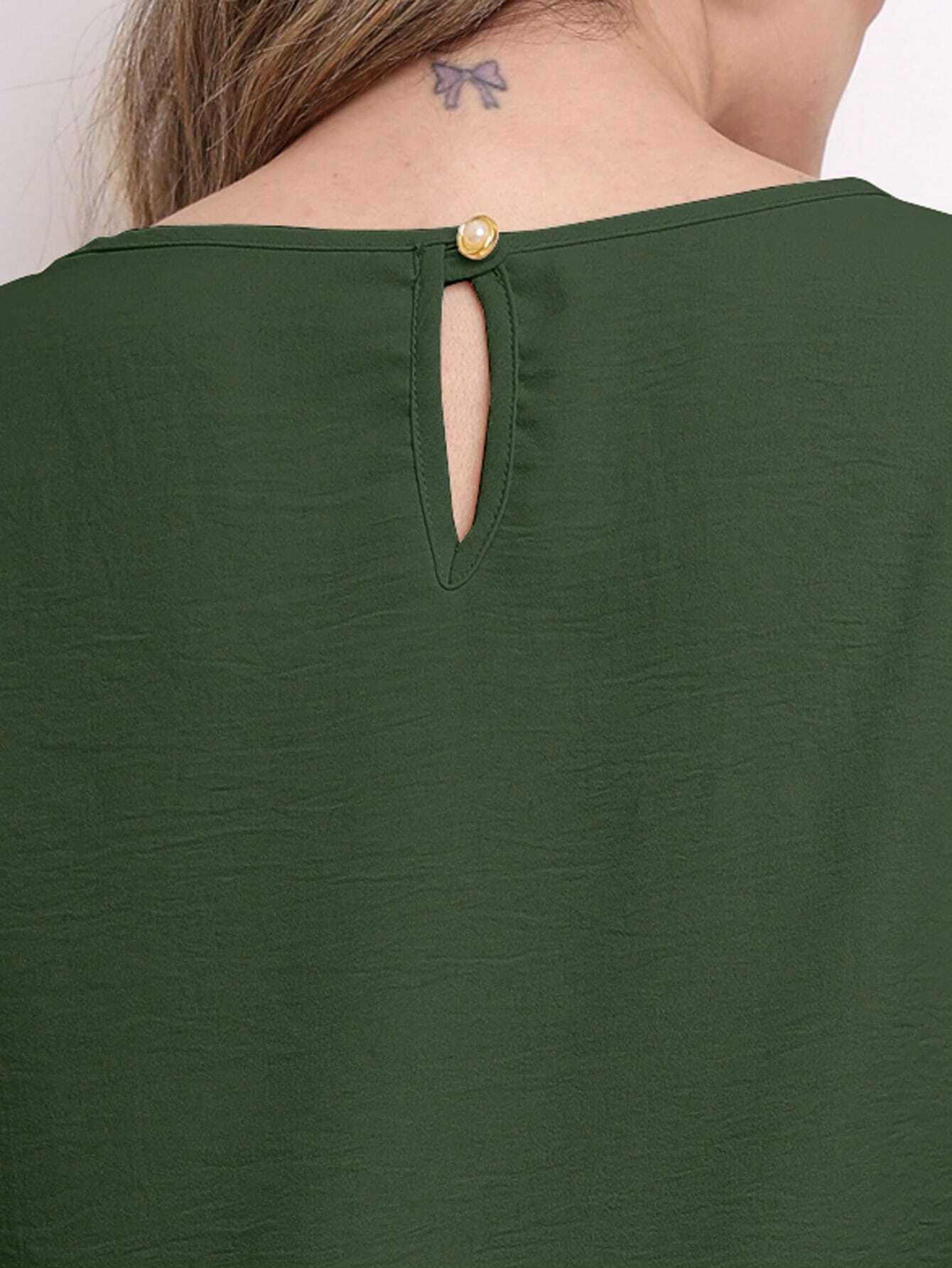 Blusa Alfaiataria Com Manga Regulável Patrícia