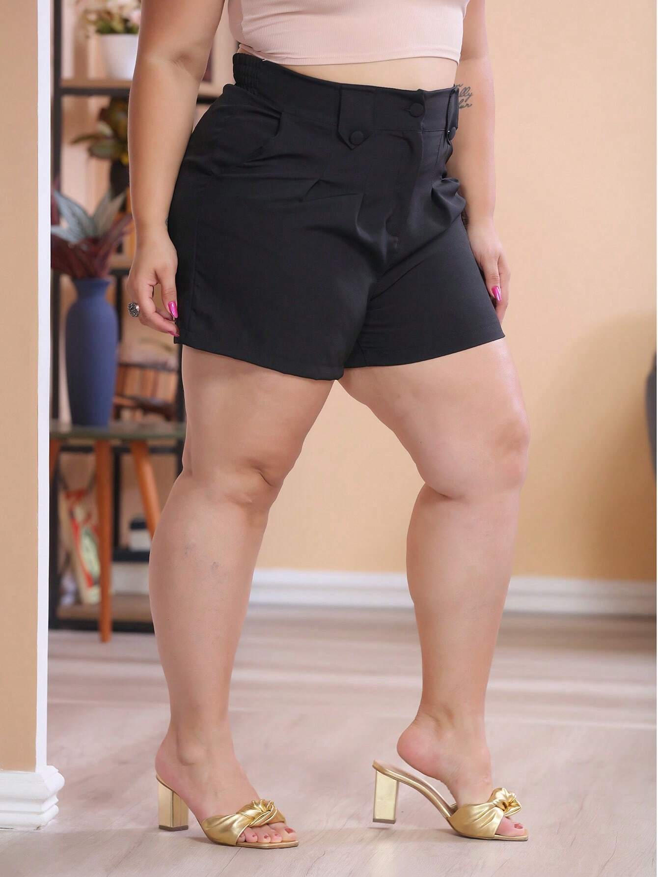 Short Alfaiataria Meia Coxa Plus Size Natali