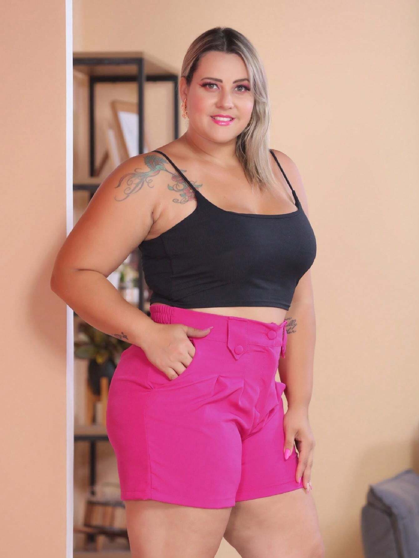 Short Alfaiataria Meia Coxa Plus Size Natali