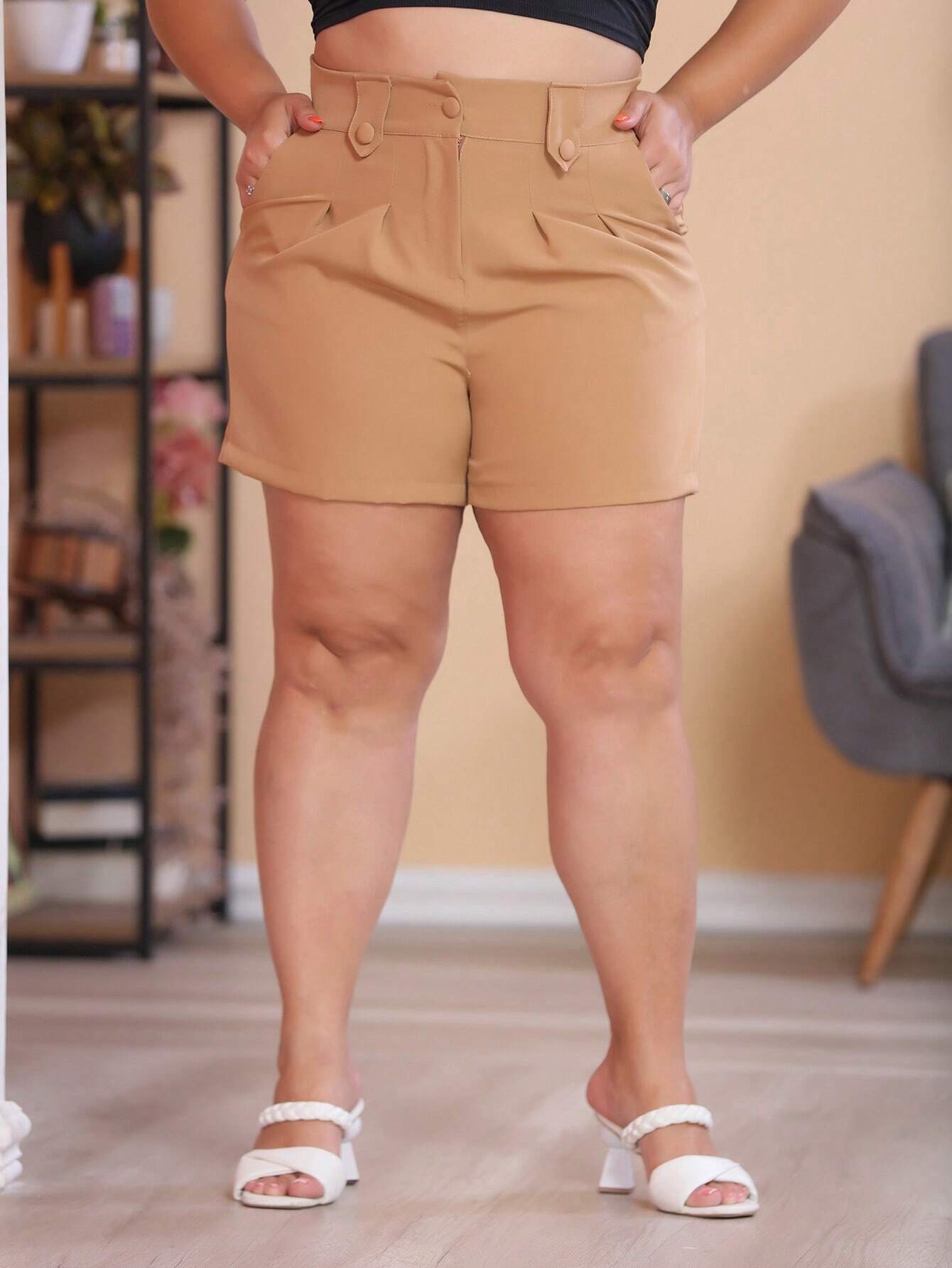 Short Alfaiataria Meia Coxa Plus Size Natali