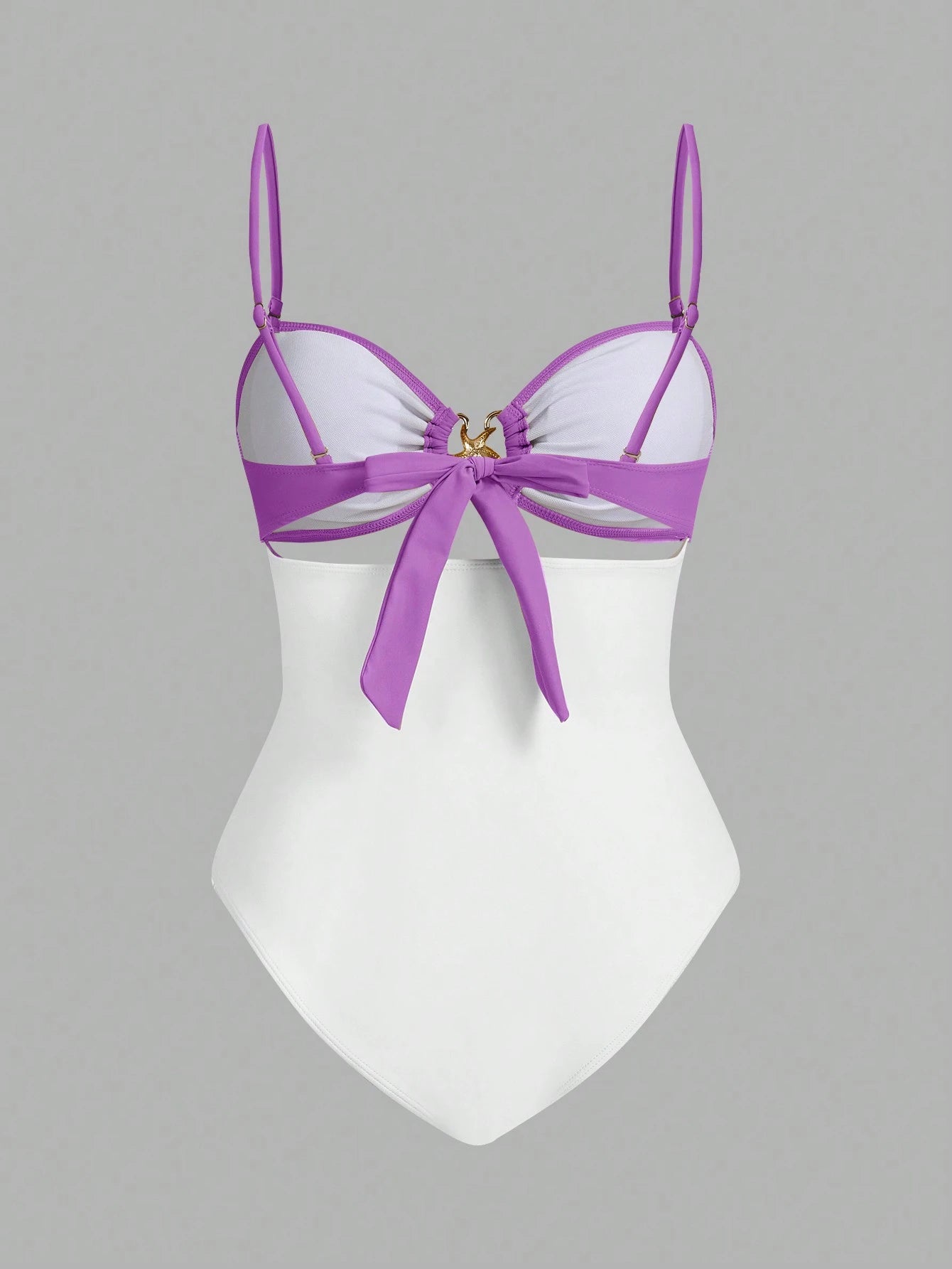 Conjunto De 3 Peças Maiô Com Decote Vazado E Saia Com Detalhe De Amarração Zuleica