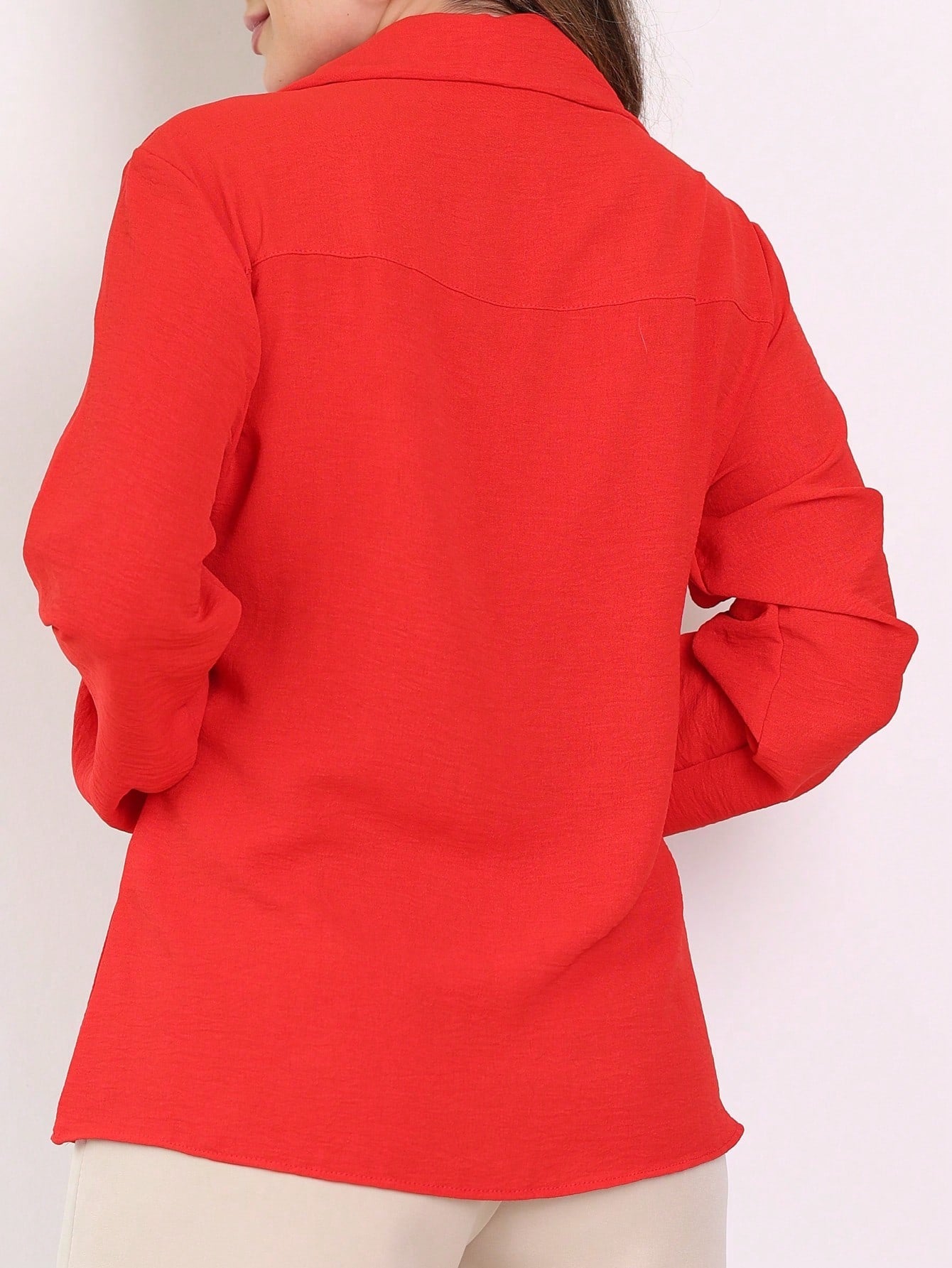 Camisa Estilo Social Com Manga Bufante E Botões Silvana