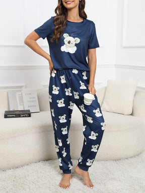 CoupledUp Conjunto de Pijama / Pijama com Estampa Gráfica de Desenho Animado
