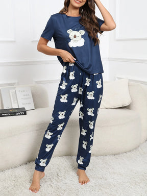 CoupledUp Conjunto de Pijama / Pijama com Estampa Gráfica de Desenho Animado