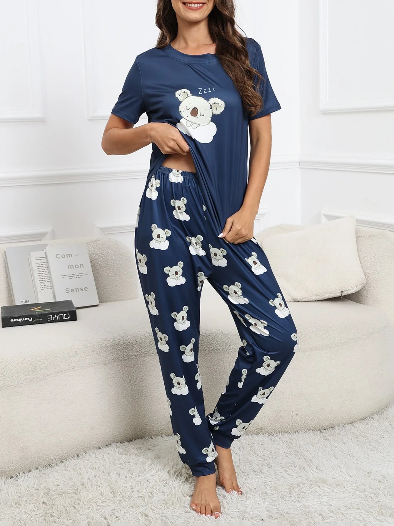 CoupledUp Conjunto de Pijama / Pijama com Estampa Gráfica de Desenho Animado