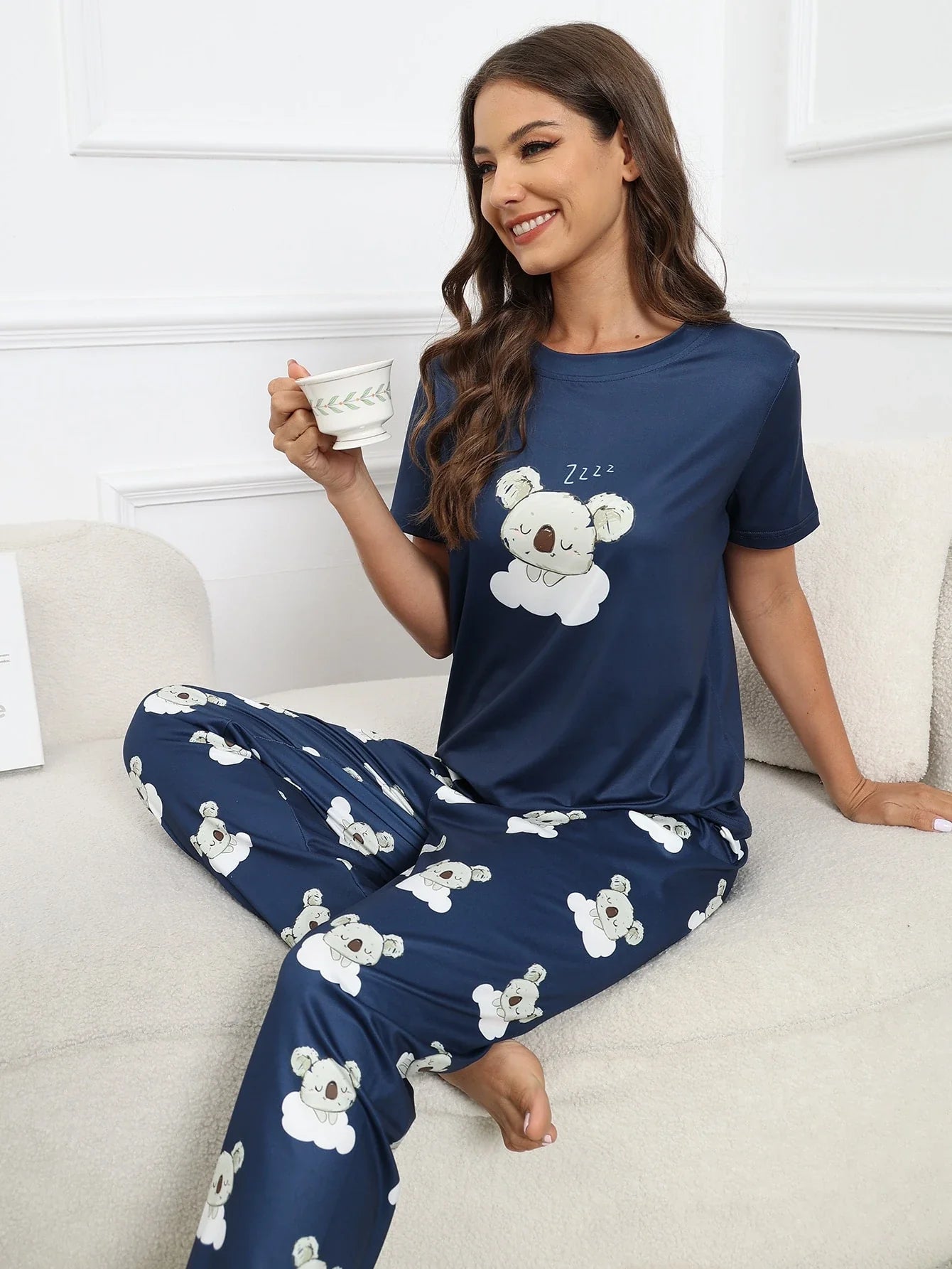 CoupledUp Conjunto de Pijama / Pijama com Estampa Gráfica de Desenho Animado