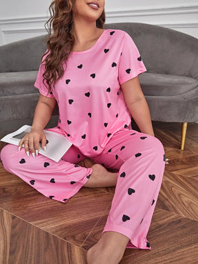 Conjunto de Pijama com Bolso Remendado de Xadrez