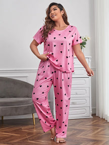 Conjunto de Pijama com Bolso Remendado de Xadrez