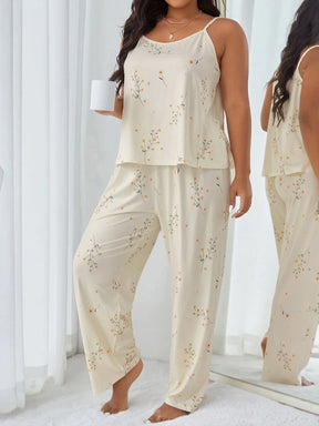 Conjunto de Pijama com Camiseta Alça e Calça com Estampa Floral