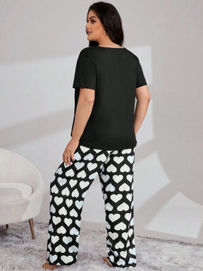 Conjunto de Pijama com Bolso Remendado de Xadrez