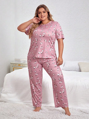 Conjunto de Pijama com Estampa Floral Plus