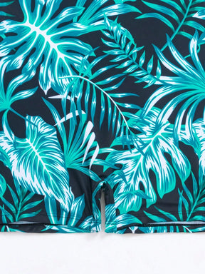 SHEIN Swim Estampa Tropical Maiô Push Up