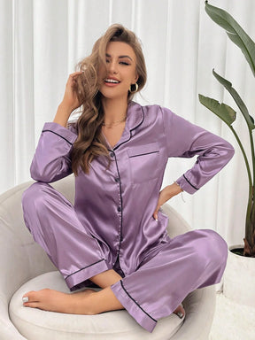 Conjunto de Pijama Feminino Tecido Jacquard Estampa de Animal