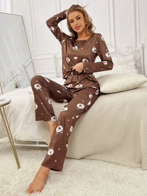 Conjunto de Pijama com Camiseta e Calça com Estampa de Personagem