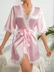 Roupa De Cama Feminina Com Renda De Patchwork E Cor Sólida