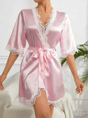 Roupa De Cama Feminina Com Renda De Patchwork E Cor Sólida