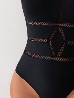 Swim Lushoire Maiô De Uma Peça Feminino Com Pescoço De Halter Delicado E Vazado Para Verão, Praia, Natação E Férias