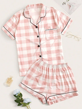 Pijama Curto Xadrez Estela