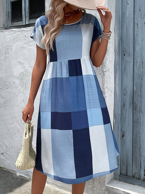 Vestido Xadrez Rose