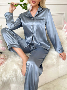 Conjunto de Pijama Feminino Tecido Jacquard Estampa de Animal