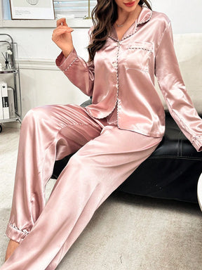 Conjunto de Pijama Feminino Tecido Jacquard Estampa de Animal