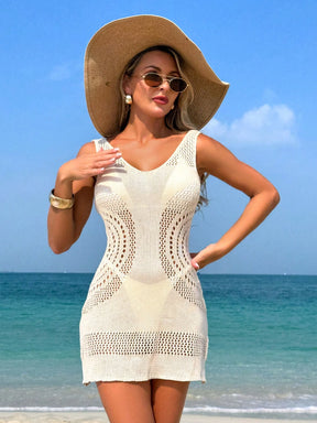 SHEIN Swim Vcay Vestido de Cobertura Feminino, Simples, Moda Casual Diária, Verão Praia e Férias