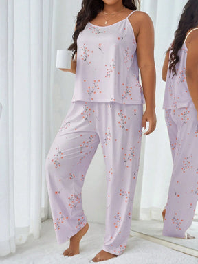 Conjunto de Pijama com Camiseta Alça e Calça com Estampa Floral