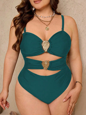 Swim Lushoire Maiô Reforçado Para Verão Feminino, Cor Única, Decote Nas Costas, Sensual