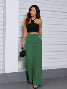 Calça Pantalona Cintura Alta Eliana Verde / P