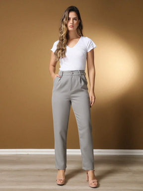 Calça Alfaiataria Com Prega Skinny Larissa