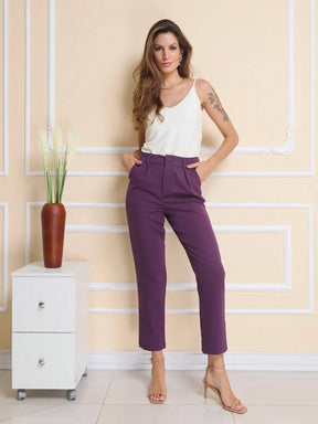 Calça Alfaiataria Com Prega Skinny Larissa