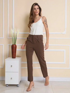 Calça Alfaiataria Com Prega Skinny Larissa