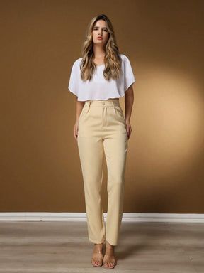 Calça Alfaiataria Com Prega Skinny Larissa
