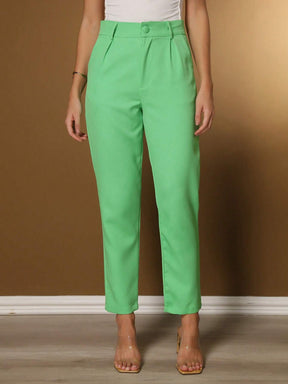 Calça Alfaiataria Com Prega Skinny Larissa Verde Oliva / P