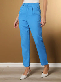 Calça Alfaiataria Com Prega Skinny Larissa Lavagem Média / P