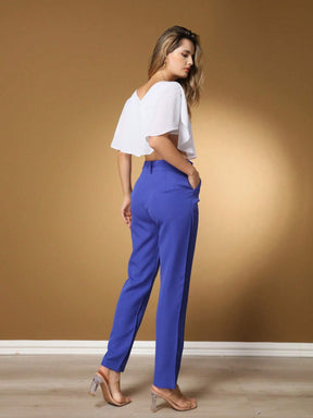 Calça Alfaiataria Com Prega Skinny Larissa